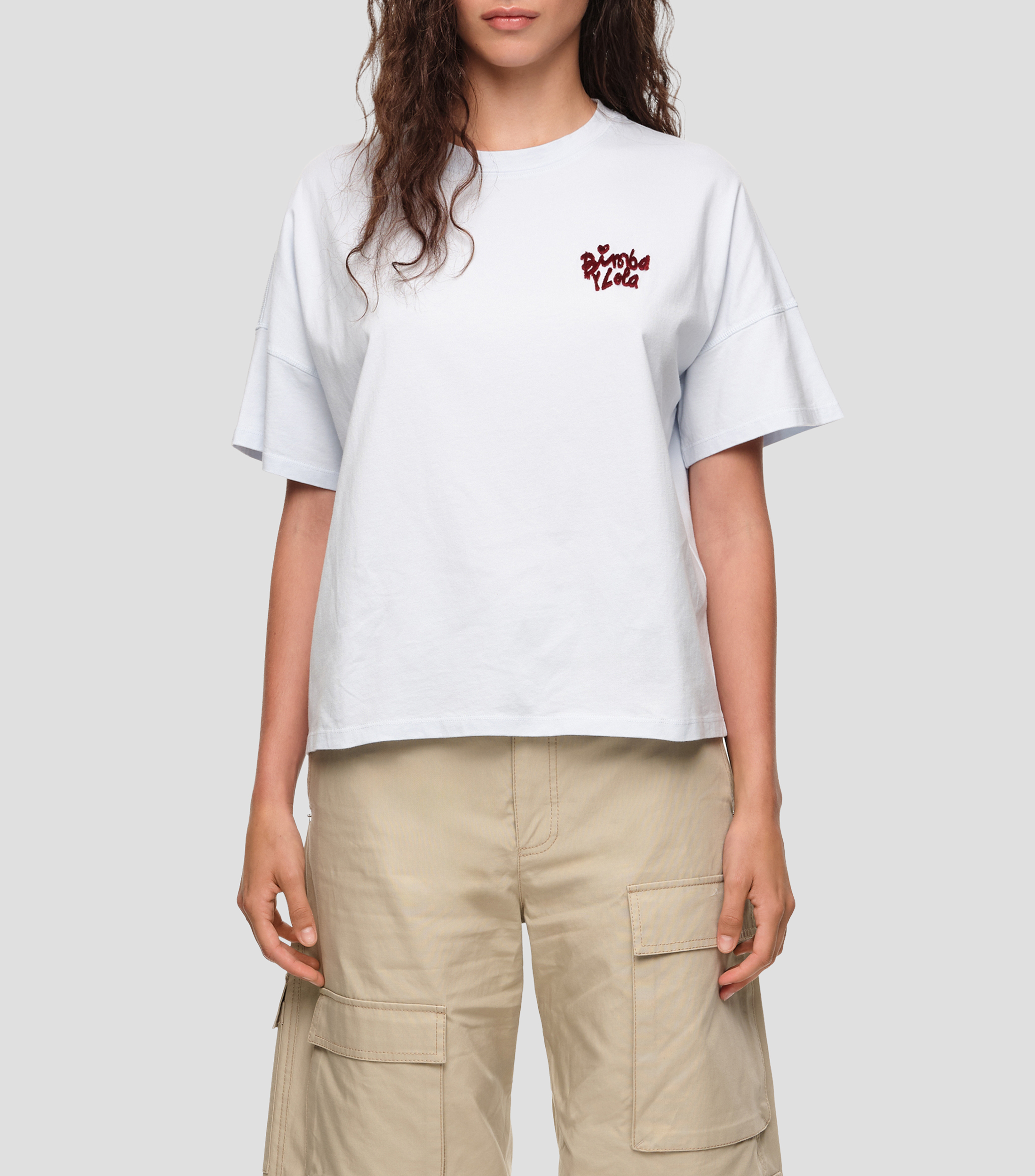 Playera cuello redondo manga corta estampado Mujer